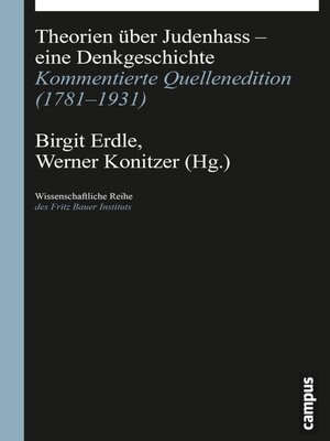 cover image of Theorien über Judenhass--eine Denkgeschichte